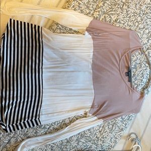 Tri colored long sleeve shirt